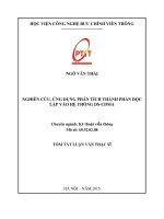 Nghiên cứu, ứng dụng phân tích thành phần độc lập vào hệ thống DS-CDMA