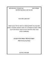 Luận văn thạc sĩ Luật học: Pháp luật về vai trò và thẩm quyền của Đại hội đồng cổ đông trong công ty cổ phần và thực tiễn tại Ngân hàng TMCP Ngoại thương Việt Nam (Vietcombank)