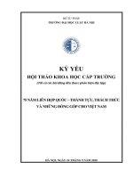 Kỷ yếu hội thảo khoa học cấp Trường: Bảy mươi lăm năm Liên Hợp quốc - Thành tựu, thách thức và những đóng góp cho Việt Nam