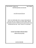 Luận văn thạc sĩ Luật học: Công tác phối hợp giữa cơ quan thi hành án dân sự với các cơ quan, tổ chức khác trong thi hành án dân sự trên địa bàn quận Hoàng Mai, thành phố Hà Nội - Thực trạng và giải pháp