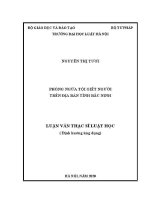 Luận văn thạc sĩ Luật học: Phòng ngừa tội giết người trên địa bàn tỉnh Bắc Ninh