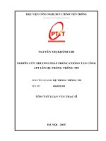 Nghiên cứu phương pháp phòng chống tấn công APT lên hệ thống thông tin