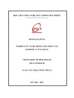 Nghiên cứu về hệ thống file phân tán Hadoop và ứng dụng