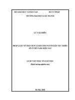 Luận văn thạc sĩ Luật học: Pháp luật về trợ giúp xã hội cho người dân tộc thiểu số ở Việt Nam hiện nay