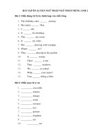 Bài tập ngữ pháp ngữ pháp tiếng anh 2