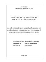 Đề tài nghiên cứu khoa học cấp Trường: Các giải pháp triển khai Luật sửa đổi bổ sung một số điều của Luật Giáo dục đại học và Nghị định số 99/2019/NĐ-CP tại Trường Đại học Luật Hà Nộ