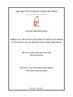 Nghiên cứu chuẩn bài giảng điện tử trong E-learning và ứng dụng tại các trường trung học phổ thông