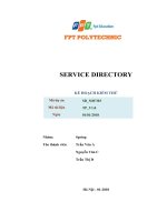 Service directory kế hoạch kiểm thử