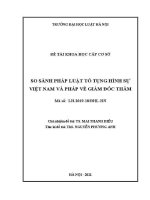 Đề tài nghiên cứu khoa học cấp Trường: So sánh pháp luật tố tụng hình sự Việt Nam và Pháp về giám đốc thẩm