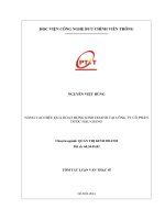 Nâng cao hiệu qủa hoạt động kinh doanh tại Công ty cổ phần Dược Hậu Giang