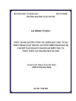 Luận văn thạc sĩ Luật học: Thực hành quyền công tố, kiểm sát việc tuân thủ theo pháp luật trong áp dụng biện pháp bắt bị can để tạm giam ở giai đoạn điều tra và thực tiễn tại thành phố Hà Nội