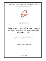 Áp dụng kiến trúc hướng dịch vụ trong phát triển hệ thống thương mại điện tử dựa trên vị trí