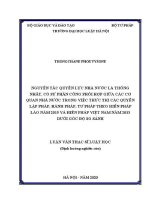 Luận văn thạc sĩ Luật học: Nguyên tắc quyền lực nhà nước là thống nhất, có sự phân công phối hợp giữa các cơ quan trong việc thực thi các quyền lập pháp, hành pháp, tư pháp theo Hiến pháp Lào năm 2015 và Hiến pháp Việt Nam năm 2013 dưới góc độ so sánh