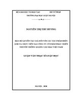 Luận văn thạc sĩ Luật học: Bảo hộ quyền tác giả đối với các tác phẩm điện ảnh và thực tiễn tại Công ty Cổ phần Phát triển truyền thông quảng cáo MAC Việt Nam