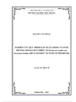 Nghiên cứu quy trình sản xuất giống và nuôi thương phẩm giun nhiều tơ perinereis nuntia var  brevicirris (grube, 1857) làm thức ăn nuôi vỗ tôm bố mẹ