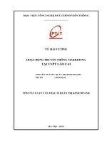 Hoạt động truyền thông Marketing tại VNPT Lào Cai