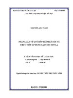 Luận văn thạc sĩ Luật học: Pháp luật về quỹ bảo hiểm xã hội và thực tiễn áp dụng tại tỉnh Sơn La