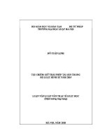 Luận văn thạc sĩ Luật học: Tội chiếm giữ trái phép tài sản trong Bộ luật Hình sự năm 2015