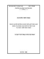 Luận văn thạc sĩ Luật học: Truất quyền hưởng di sản thừa kế theo quy định của pháp luật dân sự Việt Nam và thực tiễn thực hiện