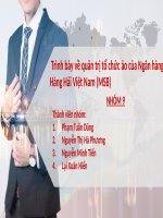 Slide trình bày về quản trị tổ chức ảo của ngân hàng hàng hải việt nam (msb)