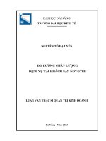 Đo lường chất lượng dịch vụ tại khách sạn novotel