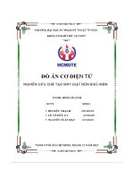 Đồ án cơ điện tử nghiên cứu chế tạo máy giặt nón bảo hiểm