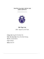 Bài tập lớn  nguyên lý kế toán