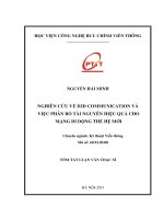 Nghiên cứu về D2D communication và việc phân bổ tài nguyên hiệu quả cho mạng di động thế hệ mới