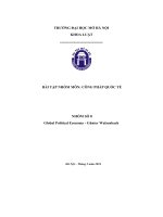 Bài tập nhóm môn công pháp quốc tế nhóm số 8 global political economy   günter walzenbach