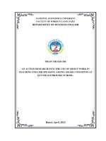 Chuyên đề tốt nghiệp: The use of group work in teaching english speaking among grade 5 students at quynh loi primary school.