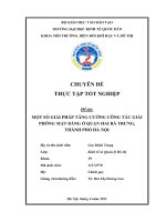 Chuyên đề thực tập tốt nghiệp: Một số giải pháp tăng cường công tác giải phóng mặt bằng ở Quận Hai Bà Trưng, Thành Phố Hà Nội