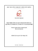 Hoàn thiện công tác Quản trị nguồn nhân lực tại Công ty cổ phần Tư vấn Đầu tư và Xây dựng Điện