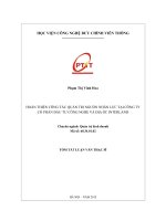 Hoàn thiện công tác quản trị nguồn nhân lực tại Công ty Cổ phần đầu tư công nghệ và địa ốc Interland