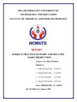 Report subject practice of dairy and related dairy production