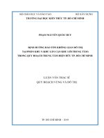 ĐỊNH HƯỚNG BẢO TỒN KHÔNG GIAN ĐÔ THỊ TẠI PHÂN KHU 5 (KHU LÂN CẬN KHU LÕI TRUNG TÂM) TRONG QUY HOẠCH TRUNG TÂM HIỆN HỮU TP. HỒ CHÍ MINH