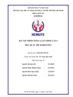 Bài tập nhóm thảo luận nhóm lần 6 môn quản trị marketing