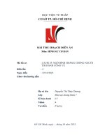 BÀI THU HOẠCH DIỄN ÁN Môn HÌNH SỰ CƠ BẢN