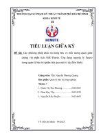 Các phương pháp điều tra hỏng hóc và mối tương quan giữa chúng với phân tích abc pareto  ứng dụng nguyên lý pareto trong quản lý bảo trì (phân tích qua một ví dụ điển hình)