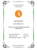 Dự án Xà phòng tự hủy  Quản trị dự án i  Học viện ngân hàng