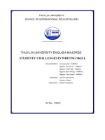 Thuyloi university english majored students’ challenges in writing skill