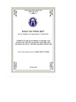 Nghiên cứu đề xuất phong cách học tập ngoại ngữ chuyên ngành du lịch hiệu quả tại khoa du lịch – trường đại học mở hà nội