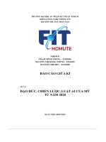 Báo cáo giữa kì đề tài đạo đức, chiến lược, luật ai của mỹ từ năm 2020