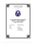 English for tourism 5 final assignment project street food
