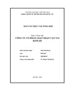 Báo cáo thực tập khoa kinh tế   công ty cổ phần giao nhận vận tải kepler