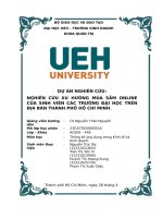 Nghiên   cứu xu  hướng  mua   sắm   online của sinh viên các trường đại học trên địa bàn thành phố hồ chí minh