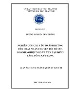 Nghiên cứu các yếu tố ảnh hưởng đến chấp nhận chuyển đổi số của doanh nghiệp nhỏ và vừa tại Đồng bằng Sông Cửu Long