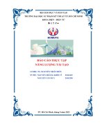 Báo cáo thực tập năng lượng tái tạo