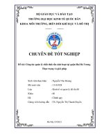 Chuyên đề tốt nghiệp: Công tác quản lý chất thải rắn sinh hoạt tại quận Hai Bà Trưng thực trạng và giải pháp