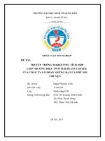 Khóa luận tốt nghiệp: Truyền thông marketing tích hợp cho thương hiệu twitter beans coffee của công ty cổ phần những hạt cà phê nói chuyện