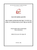 Hoạt động kinh doanh trực tuyến tại công ty cổ phần bán lẻ kỹ thuật số FPT